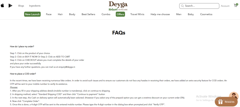 Deyga FAQ Section Deyga FAQ Section