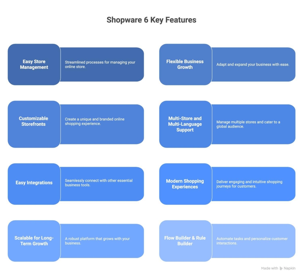 What are the key features of Shopware 6 