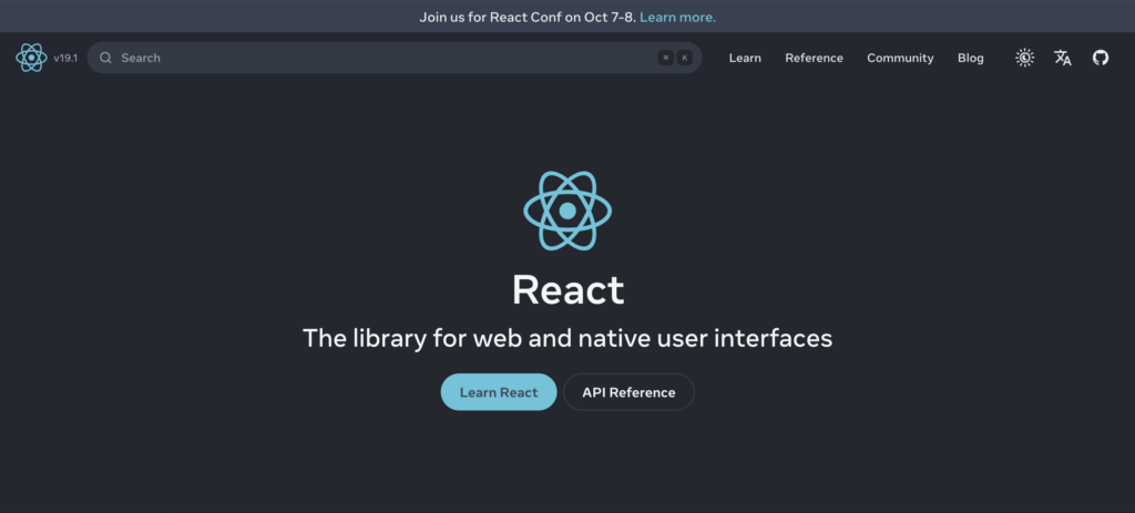 react