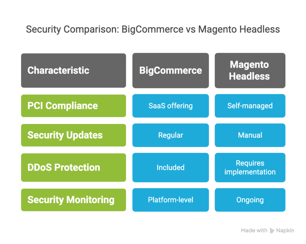 Security consideration- Magento vs. Bigcommerce