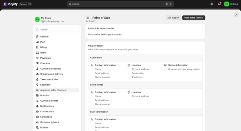 Shopify point of sales
