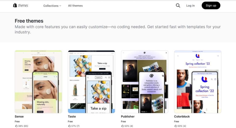 free shopify themes