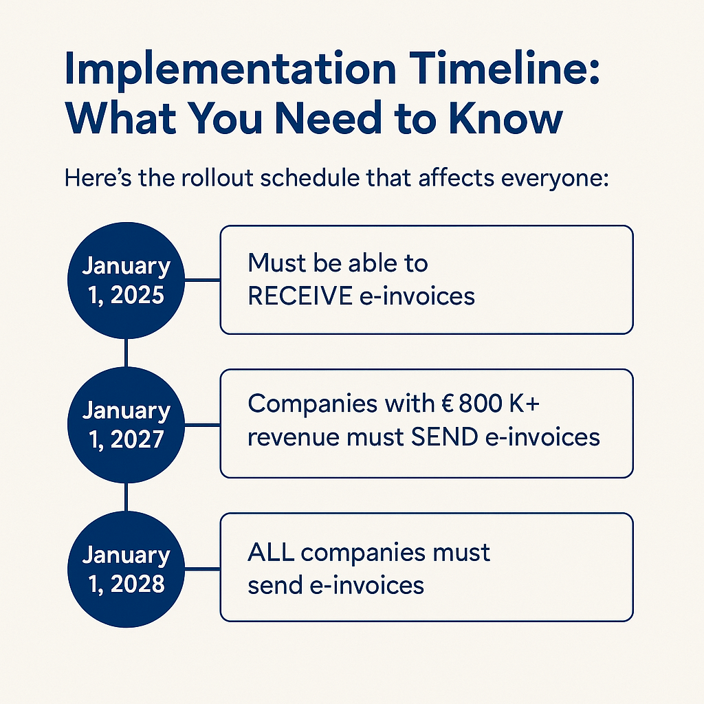 Implementation Timeline for Electronic invoicing