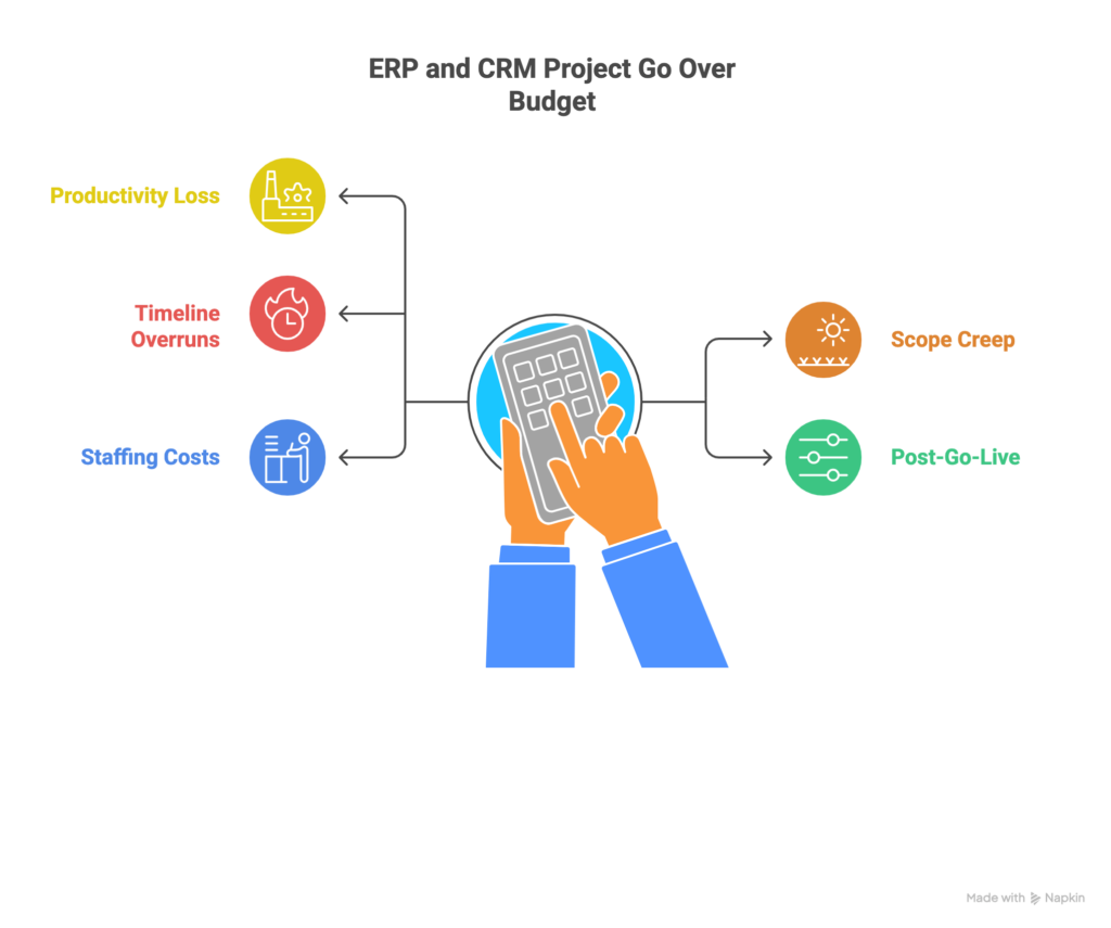 ERM CRM implementation cost over budget