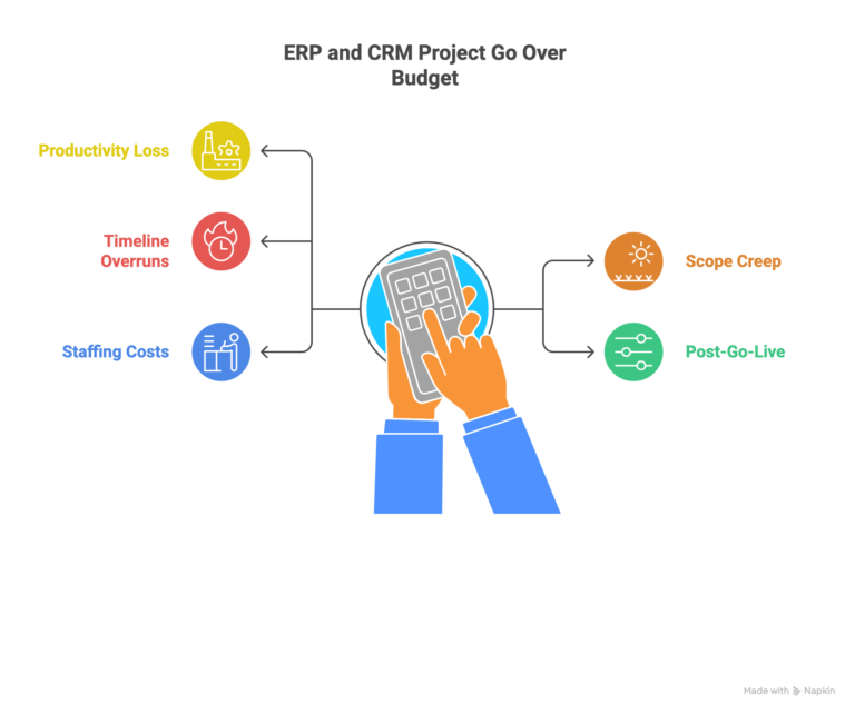 ERM CRM implementation cost over budget
