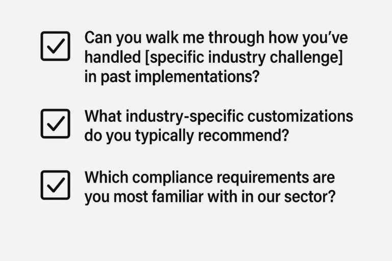 Implementation questions for erp