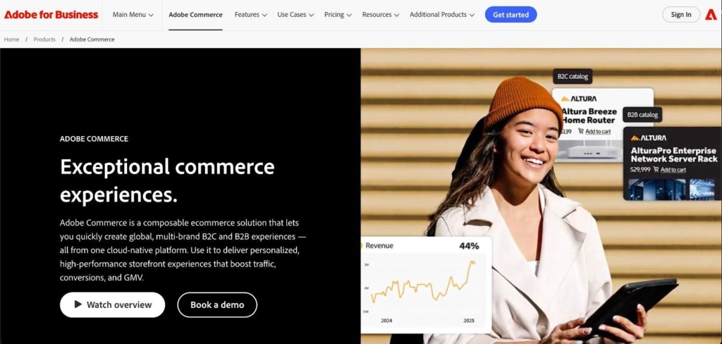 Magento home page