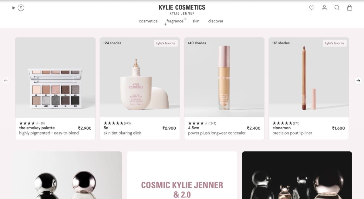kylie cosmetics shopify store